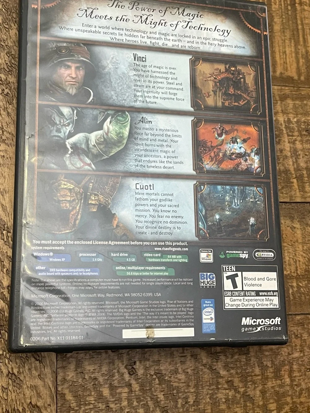 Microsoft Rise of Legends PC Game - Blue and Black Artwork
